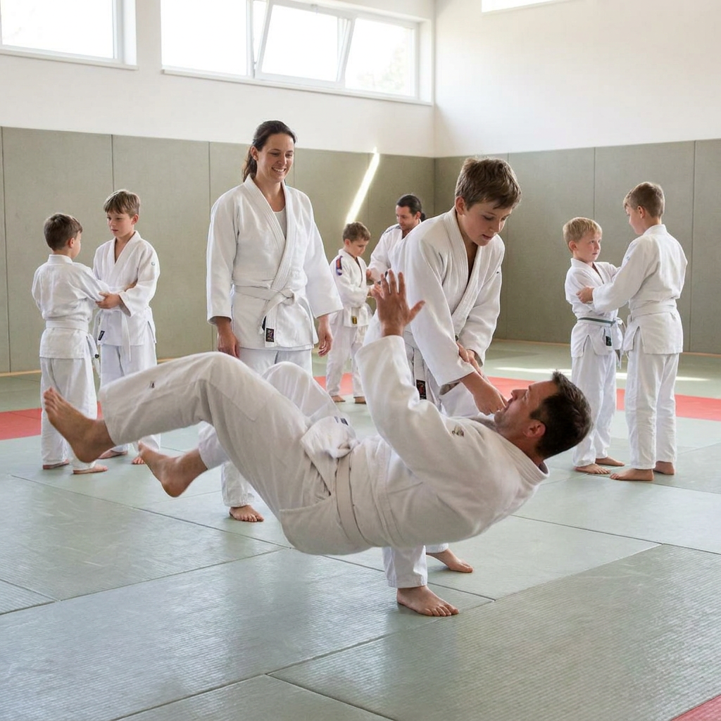 kids judo class Georgetown TX throw
